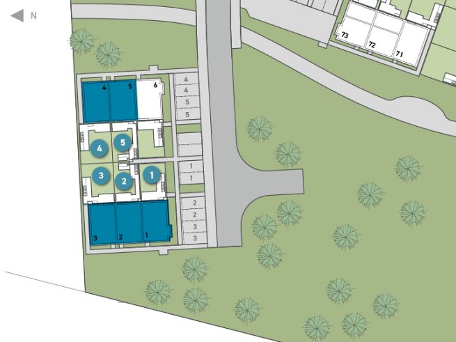 Site plan, 2 bedroom houses - artist's  impression subject to change